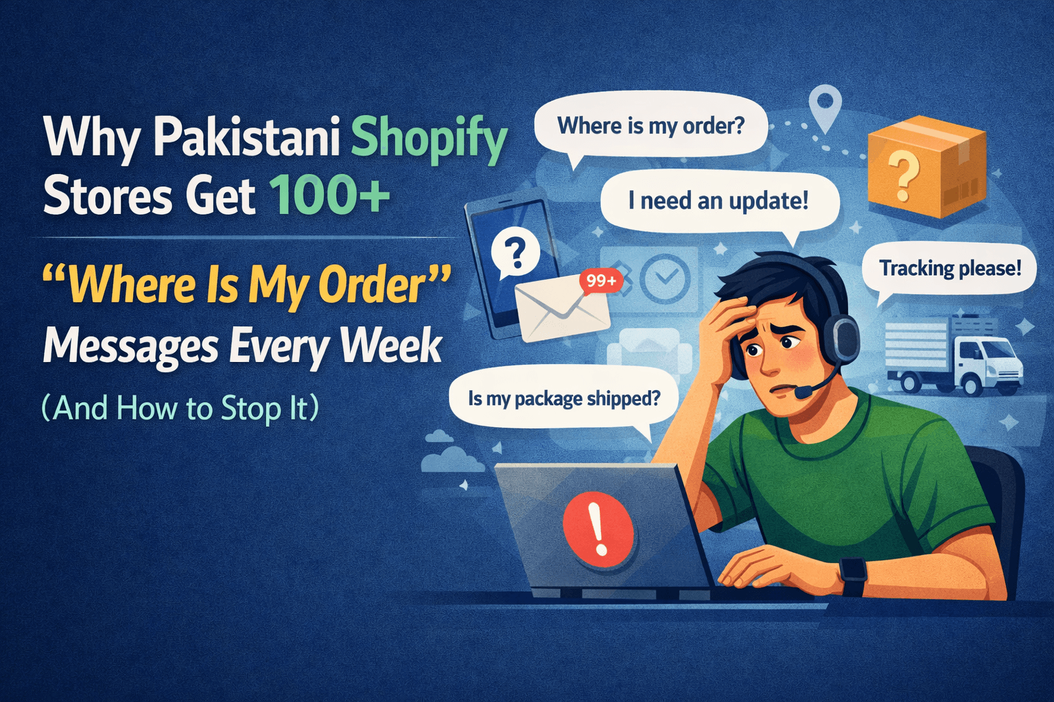 Why Pakistani Shopify Stores Get 100+ "Where Is My Order" Messages Every Week (And How to Stop It)